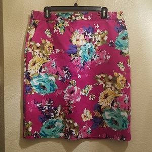 Floral Pencil Skirt